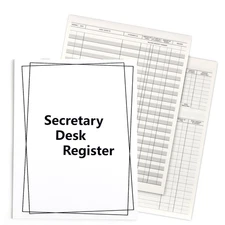 Checkbook Transaction Register 6.4 * 8.25inch Secretary Deskbook Check Regist...