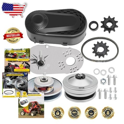 Go Kart 1'' Torque Converter Clutch 10T #40/41 12T #35 Chrome - Superior Power