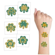 Shamrock Tattoos Individually Wrapped Bulk, St Patricks Day Tattoos, Party