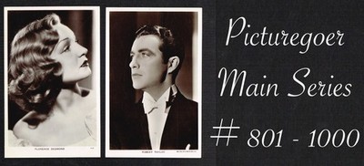 PICTUREGOER - Hauptserie   FILMSTAR   1930er Postkarten Auswahl #801 bis #1000