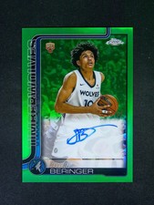 Joan Beringer 2025-26 Topps Chrome RC Rookie Auto Green Refractor 11/99
