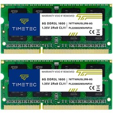 16GB Kit 2x8GB DDR3L DDR3 1600MHz PC3L12800 204Pin Laptop SODIMM RAM