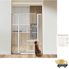 55.1" Extra Tall  Wide Pet Gate for Cats, 29.5-40.6" Adjustable with Door, P...