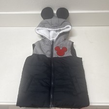 Disney Mickey Mouse Jacket Sleeveless Vest Kids Size 5T With Pockets