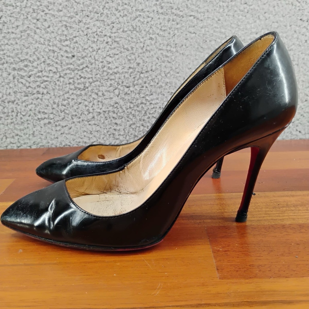 Christian Louboutin black shoes red bottom Women's