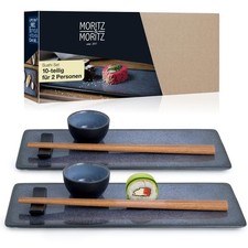 Sushi Set Geschirr Service Sushigeschirr Teller Schüssel Dip Schale Japan Blau
