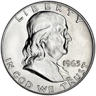 1963 D 50C BU Silver Franklin Half Dollar