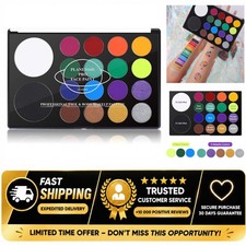 UCANBE Face Body Paint Palette 18 Colors Water Activated SFX Makeup Kit