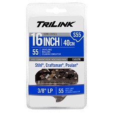 Chain Pre-Cut Loop 55 Dl 3/8" Lp, .050", Semi-Chisel Reduced Kickback 15055TK