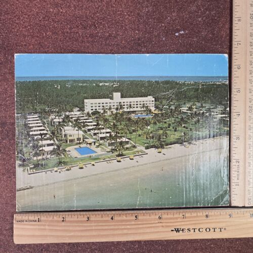 Jumbo Postcard Key Biscayne Hotel and Villas 9x6.5 Advertisement Miami Florida - Picture 2 of 3