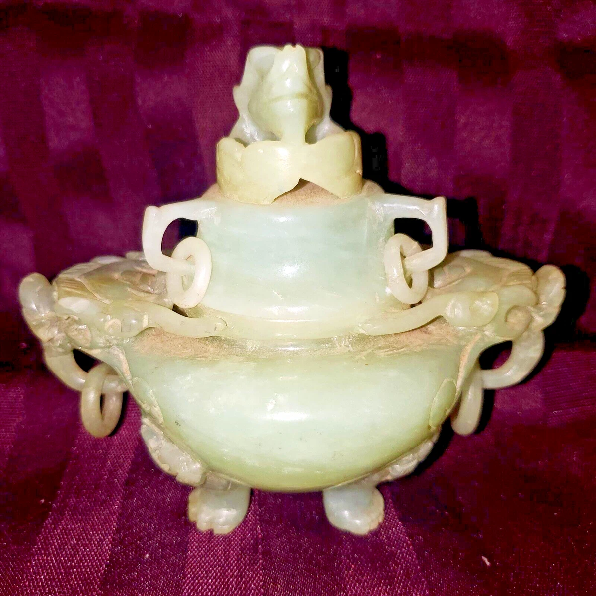 古董中国玉石香炉1900-1940 | eBay