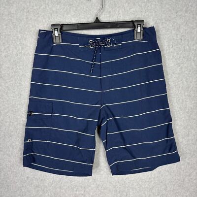 J Crew Swim Trunks Mens Size 29 Navy Shorts Striped Nautical Preppy 8