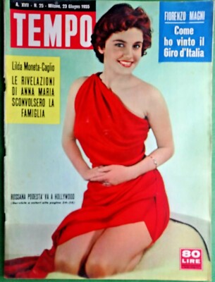 ROSSANA PODESTA' -TEMPO,Zeitschrift für Kunst & Politik - Nr. 25 DEL1955 - REF.8163