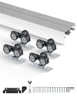 Bypass Door Hardware 5ft Bypass Closet Door Track Kit for 2 Door System Sliver