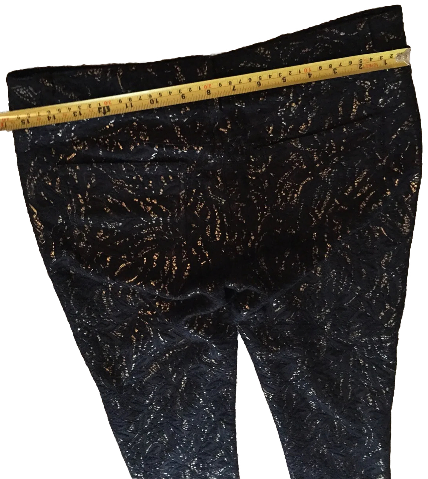 👖🖤Designer Cache - Size 6 Pants patterned Metal… - image 8