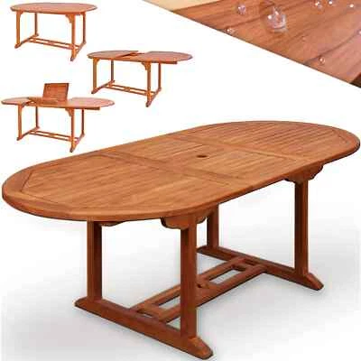CASARIA® Gartentisch Wetterfest Holz FSC® 200cm Schirmständer Garten Balkon - Bild 1 von 4
