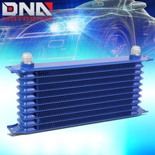 10-row 10an Full Aluminum Performance Enginetransmission Racing Oil Cooler Blue