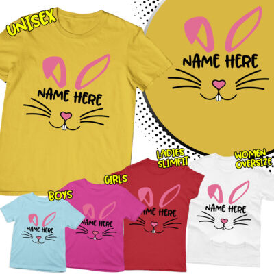 Personalisiertes T-Shirt Gesegnete Ostern süß Hase Familie passendes ausgefallenes Oberteil #ED