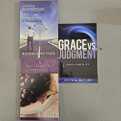 Keith A Butler Lot of 3 PB Everything Happens, A Seed will Meet any Need, Grace