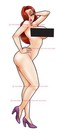 Jessica Rabbit Pinup Girl shot standing NHRA Hot rod Sexy girl color decal