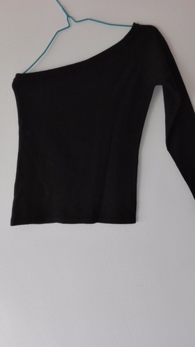 Grifoni Top Monospalla In Maglia Nero Donna