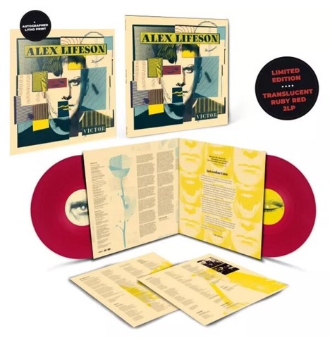 ALEX LIFESON Victor Backstage Exclusive Ruby Translucent LP RUSH + SIGNED Art - Picture 3 of 9