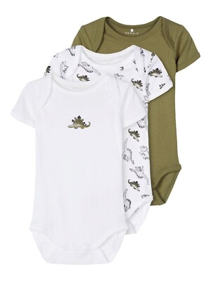 3 er Set Bodys name it NBM Body 13189125 Halbarmbody Dino Gr. 56 NEU % SALE %%