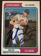 Miles Mastrobuoni Auto Signed 2023 Topps Heritage High Number #550 Chicago Cubs