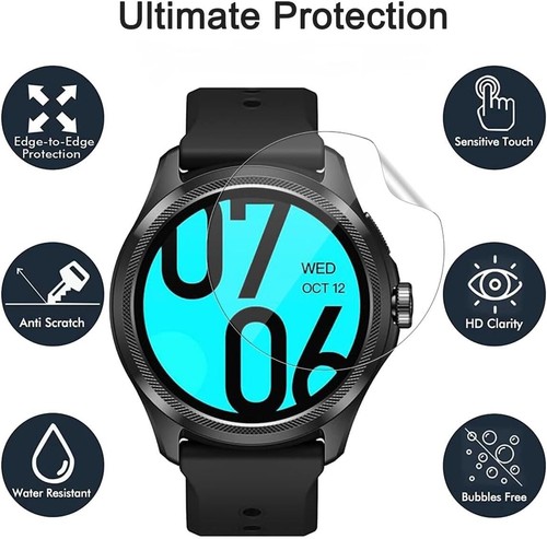 2 x For TicWatch Pro 5 Hydrogel TPU Film HD Clear Screen Protector Cover - Picture 2 of 8
