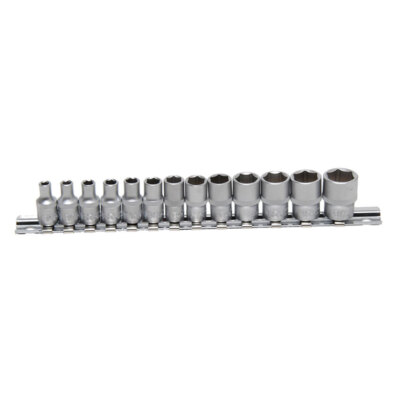 BGS-9102 Steckschlüssel-Einsatz-Set, 6,3 (1/4), 6-kant, 4 - 14 mm, 13-tlg.