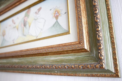Derviches giratorios sufíes enmarcados a mano/pintados a mano decorativos - Imagen 3 de 10