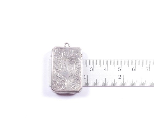 Mini Estuche Victoriano Vesta Plata Esterlina Antiguo 1890 Sellado G Loveridge - Imagen 9 de 9