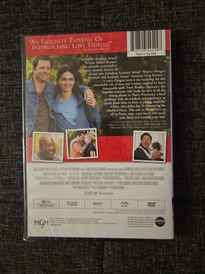 Feast of Love (DVD, 2008) Romance, Freeman, Greg Kinnear, Radha