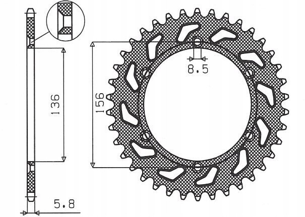 Pignon arrière 50 dents pour Husqvarna SM 610 et Suzuki DR350