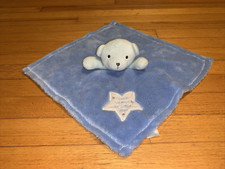 Baby Gear Blue Bear Star "Thank Heaven for Little Boys" Security Blanket/Lovey