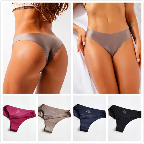 Sexy nahtlose Damen-Dessous-Höschen Slips Unterwäsche niedrige Taille bequeme Tangas - Bild 2 von 40