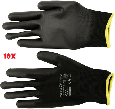 10x Arbeitshandschuhe Gr 9 L Montagehandschuhe Mechanikerhandschuhe 10er Set