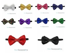 10 Colors Mens Womens Clip-on Sequin Style Party Bow Tie Tuxedo Accessories!