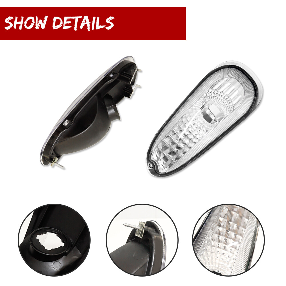 JDM Style Front Clear Corner Light Housings Pair For 1994