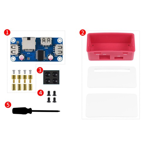 USB ETH HUB Expansion HAT With Case Kit for RPI Raspberry Pi Zero 2 W H 2W WH - Picture 2 of 5