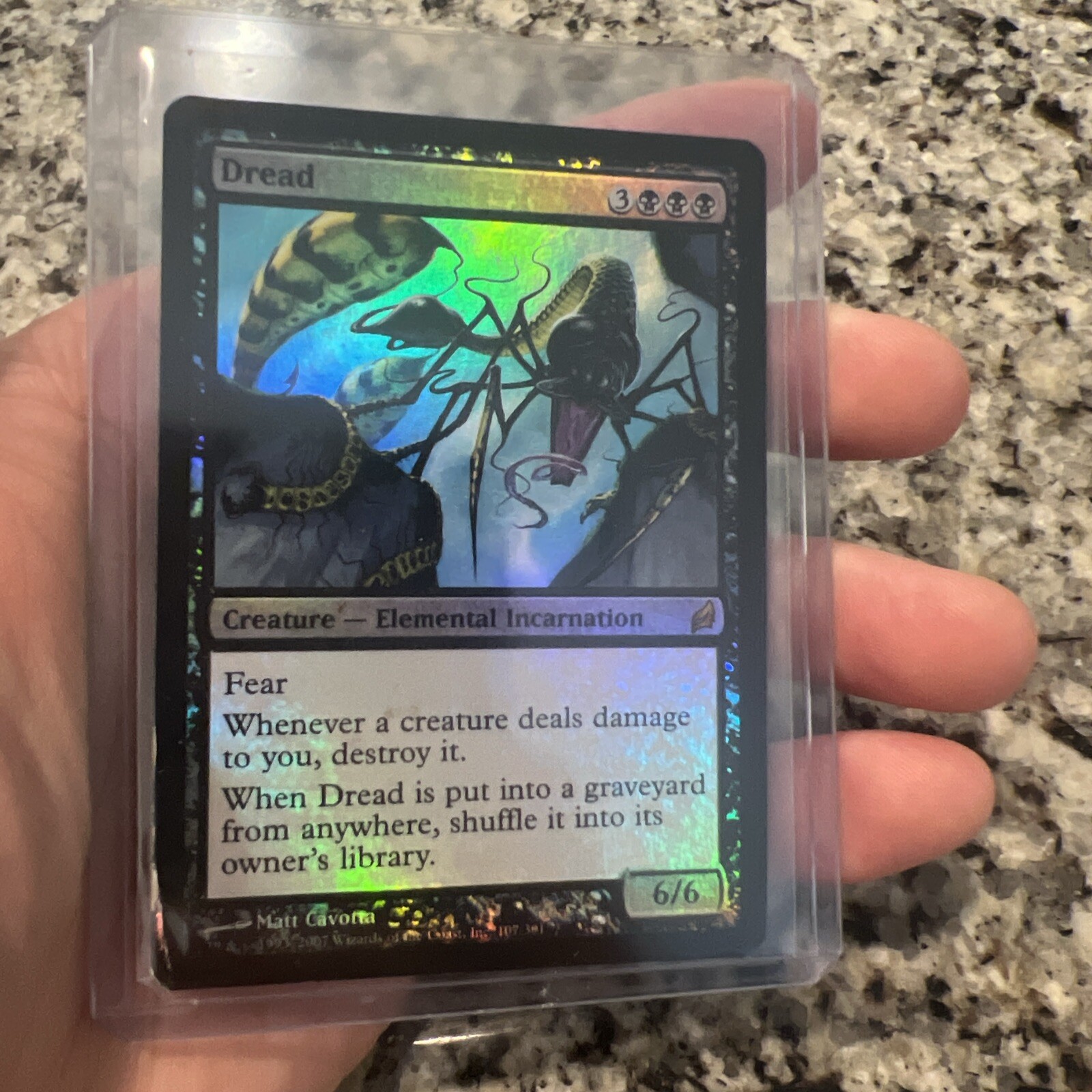 Dread 2007 Lorwyn FOIL Black Rare Creature MTG Heavy Play