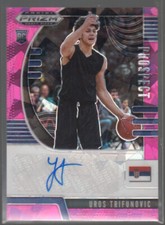 UROS TRIFUNOVIC 2020-21 Panini Prizm Draft Picks Prospect Autographs Pink Ice RC