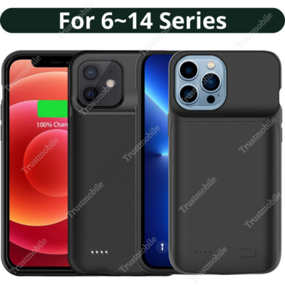 External Battery Charger Case For iPhone 14 13 12 11 XR X 8 7 6 Power Bank Cover