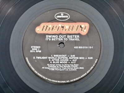 Swing Out Sister ‎♫ It's Better to Travel ♫ Rare 1987 Mercury