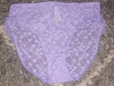 VS ruffled lace high waist cheeky brief panty NEW size medium Lt Purple