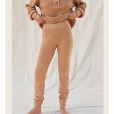 Lunya waffle knit slim pants size M Medium Beige cozy cotton silk NEW