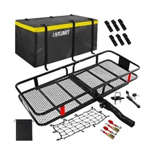 60"X21.6"X6" Hitch Cargo Carrier and Receiver Hitch Cargo Rack with Waterproo...