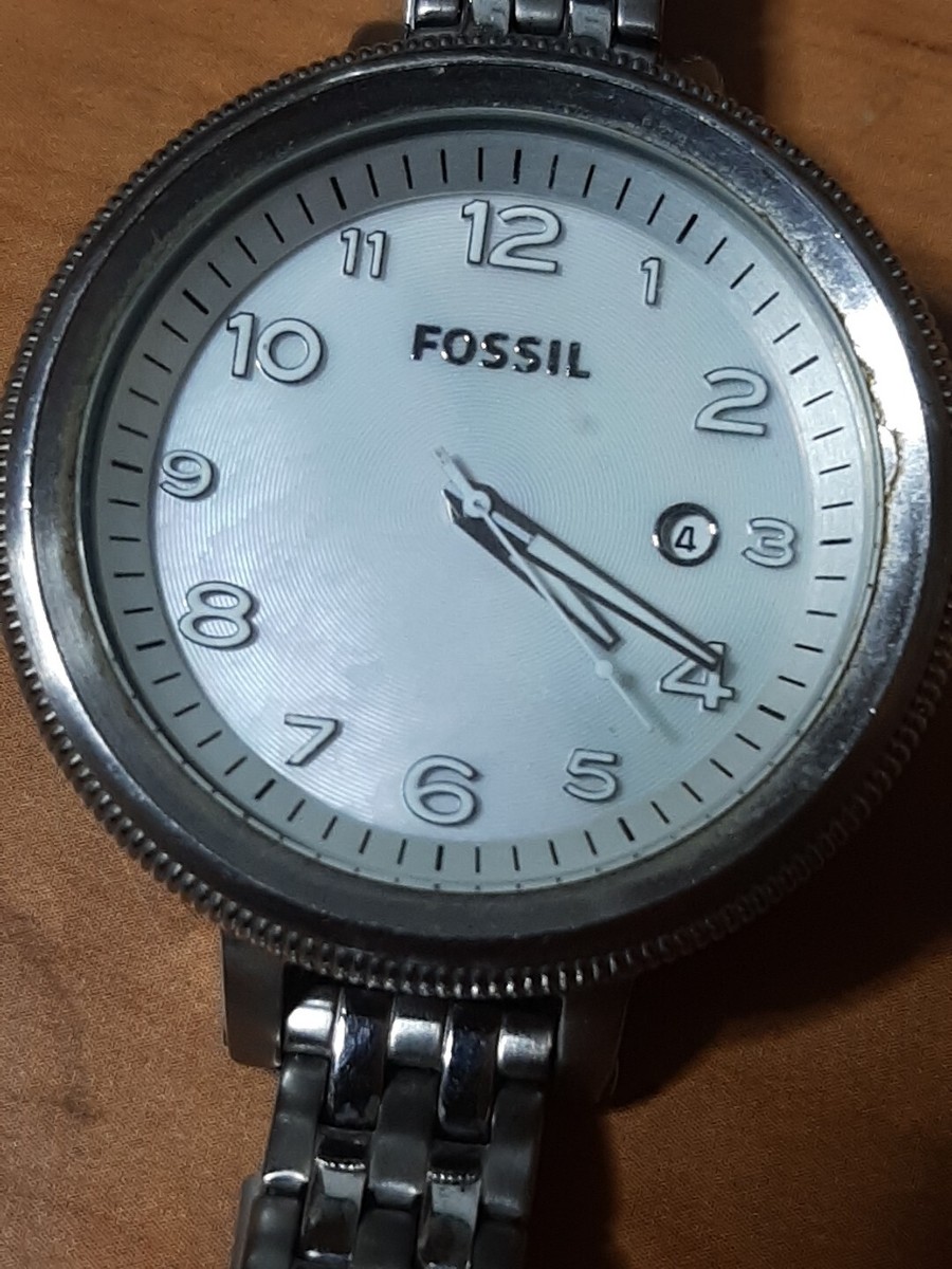 FOSSIL AM-4305 Mother of Pearl Dial  Stainless Steel Ladies Watch Needs Battery Fossil Bridgette AM4305 women main image 3