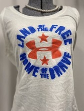 UNDER ARMOUR Heat Gear Top Land Of The Free Home Of The Brave Tank Size L Large