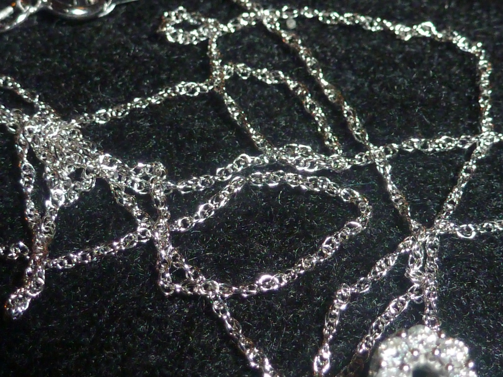 10K SOLID WHITE GOLD DIAMOND INFINITY PENDANT AND… - image 7